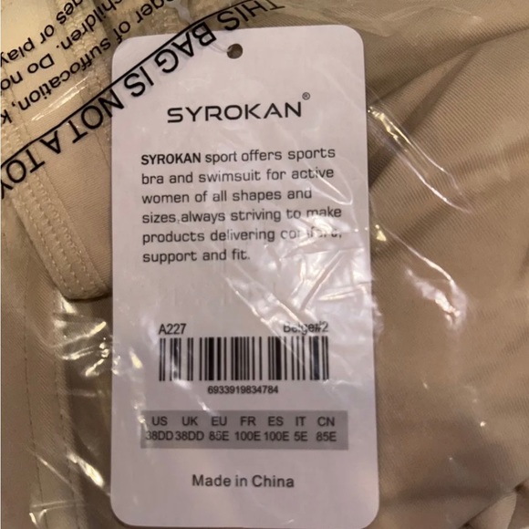 SYROKAN Women's Sports Bra Max Control HighImpact Underwire SZ 38DD (1112a) - Picture 4 of 4